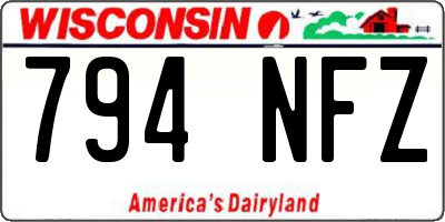 WI license plate 794NFZ