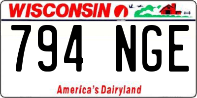 WI license plate 794NGE