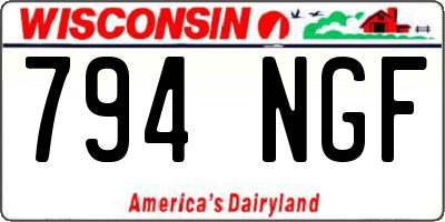 WI license plate 794NGF