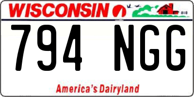 WI license plate 794NGG