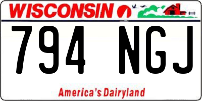 WI license plate 794NGJ