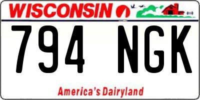 WI license plate 794NGK