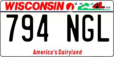 WI license plate 794NGL