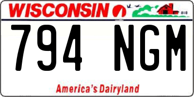 WI license plate 794NGM