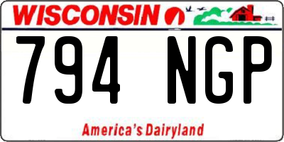 WI license plate 794NGP