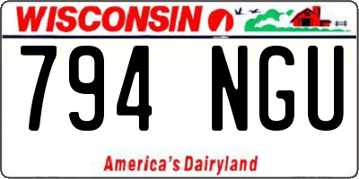 WI license plate 794NGU