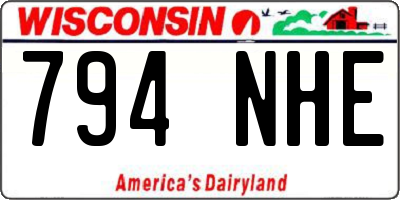 WI license plate 794NHE