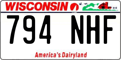 WI license plate 794NHF