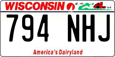 WI license plate 794NHJ