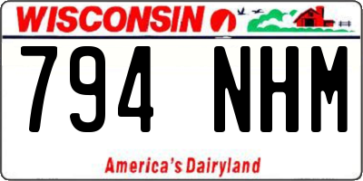 WI license plate 794NHM