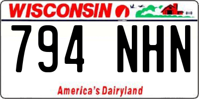 WI license plate 794NHN