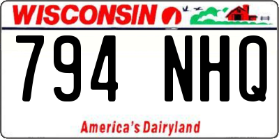 WI license plate 794NHQ