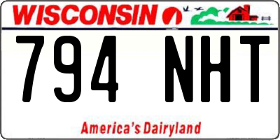 WI license plate 794NHT