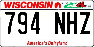 WI license plate 794NHZ