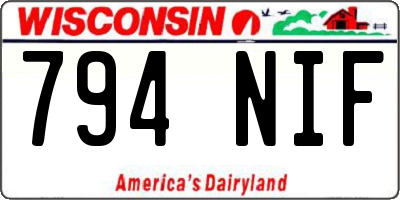 WI license plate 794NIF