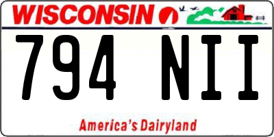 WI license plate 794NII