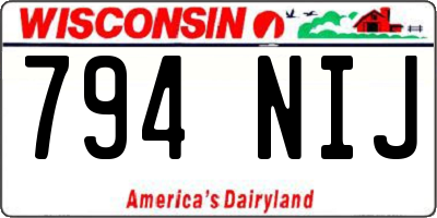 WI license plate 794NIJ