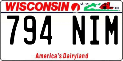 WI license plate 794NIM