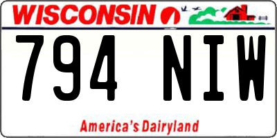 WI license plate 794NIW