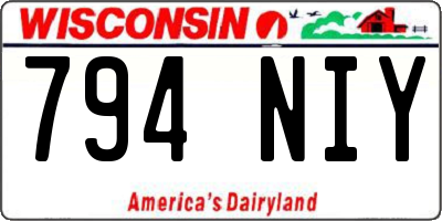 WI license plate 794NIY