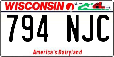 WI license plate 794NJC
