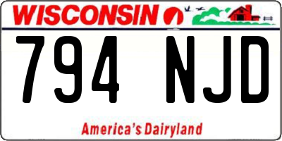 WI license plate 794NJD