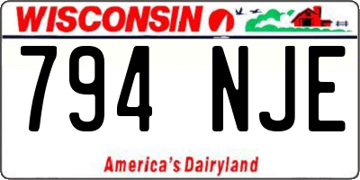 WI license plate 794NJE