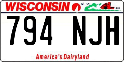 WI license plate 794NJH
