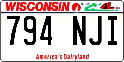 WI license plate 794NJI