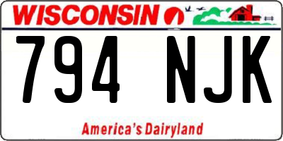 WI license plate 794NJK