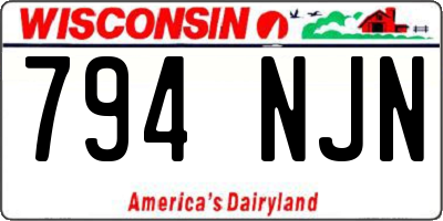 WI license plate 794NJN