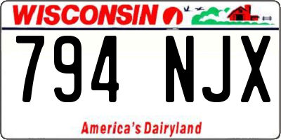 WI license plate 794NJX