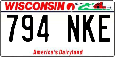 WI license plate 794NKE