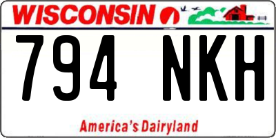 WI license plate 794NKH