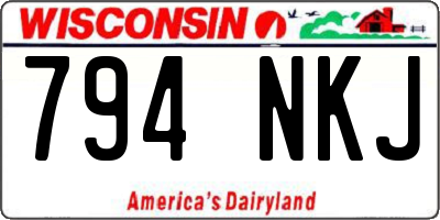 WI license plate 794NKJ
