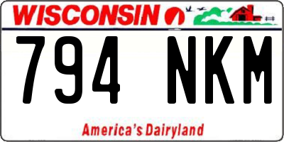WI license plate 794NKM