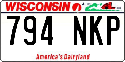 WI license plate 794NKP