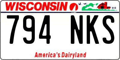 WI license plate 794NKS