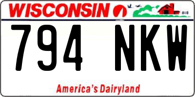 WI license plate 794NKW