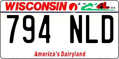 WI license plate 794NLD