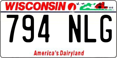WI license plate 794NLG