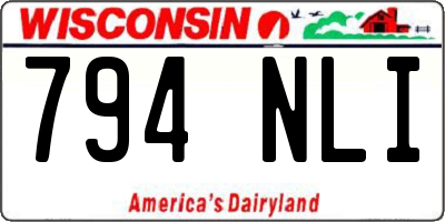 WI license plate 794NLI