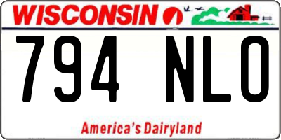 WI license plate 794NLO