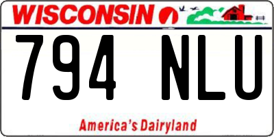 WI license plate 794NLU