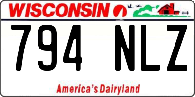 WI license plate 794NLZ