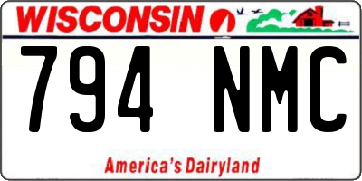 WI license plate 794NMC