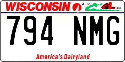 WI license plate 794NMG