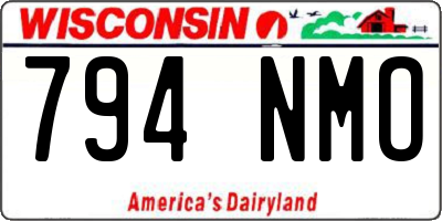 WI license plate 794NMO