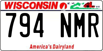 WI license plate 794NMR