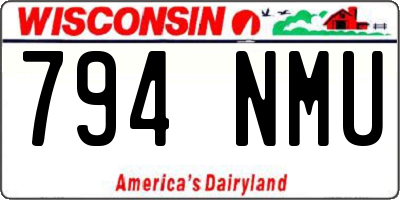 WI license plate 794NMU